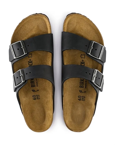 Birkenstock - Arizona Oiled Leather Sandal - Black